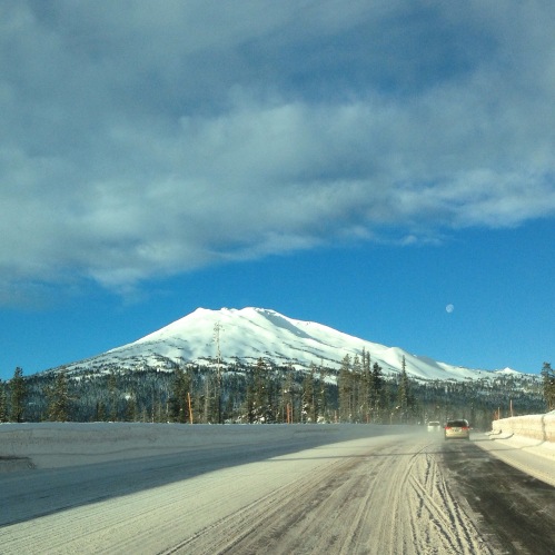 Mt. Bachelor on the Cascade lakes highway.  